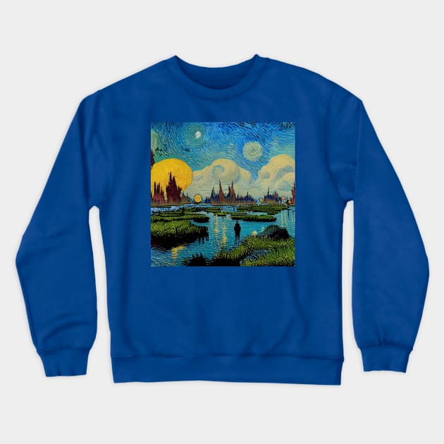 Starry Night in Kashyyyk Crewneck Sweatshirt by Grassroots Green